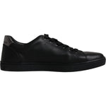 Dolce & Gabbana Black Leather London Heart Men Sneakers Shoes MV6465-44
