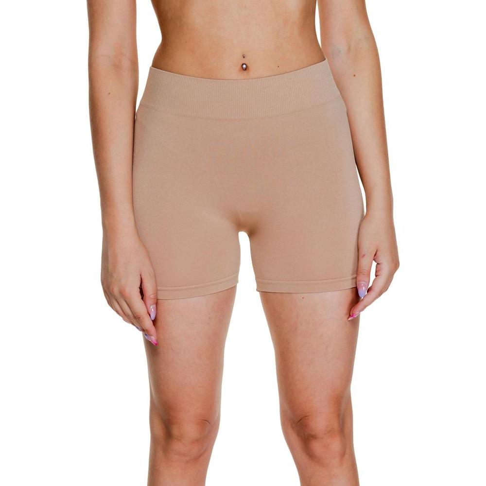 Vero Moda beige polyamide women's shorts for spring/summer collection, made with 93% polyamide and 7% elastane.