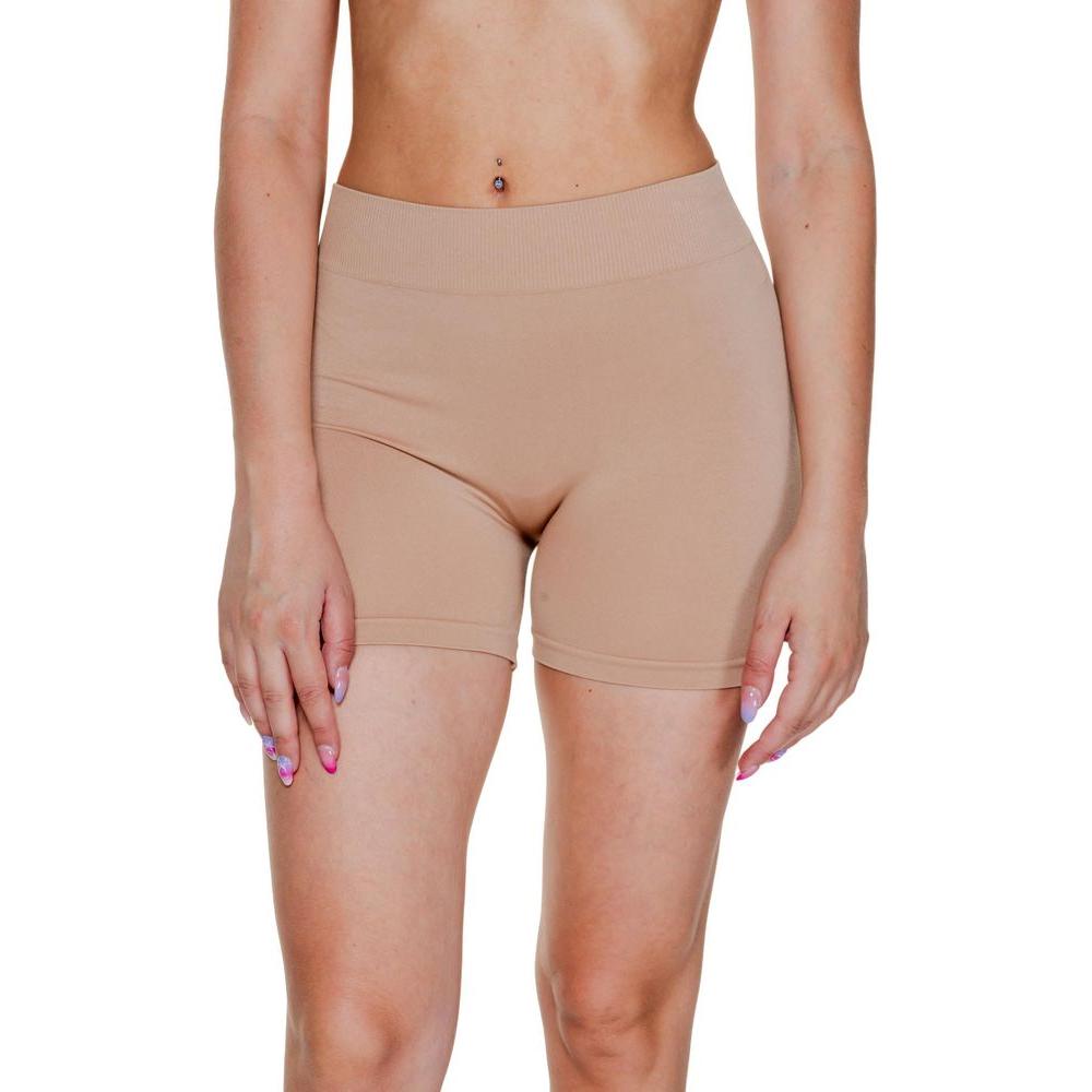 Vero Moda beige polyamide women's shorts, spring/summer collection, 93% polyamide, 7% elastene, stylish and comfortable fit