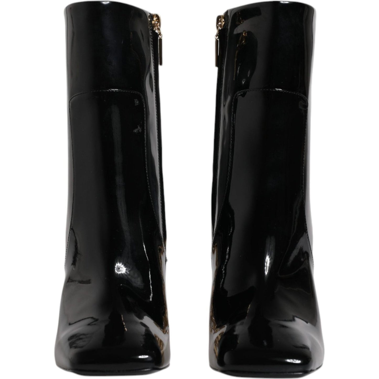 Dolce & Gabbana Black Jackie Leather Mid Calf Boots Shoes Dolce & Gabbana Black