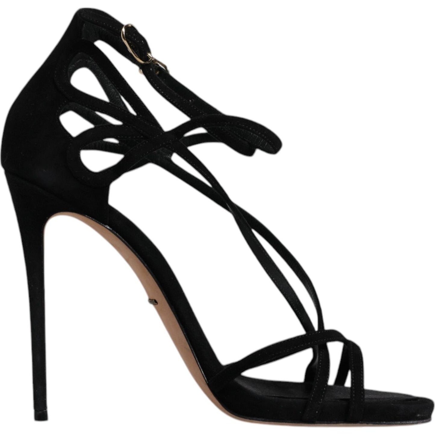 Dolce & Gabbana Dolce & Gabbana Black Suede Ankle Strap Heels Sandals Shoes LA12031-39