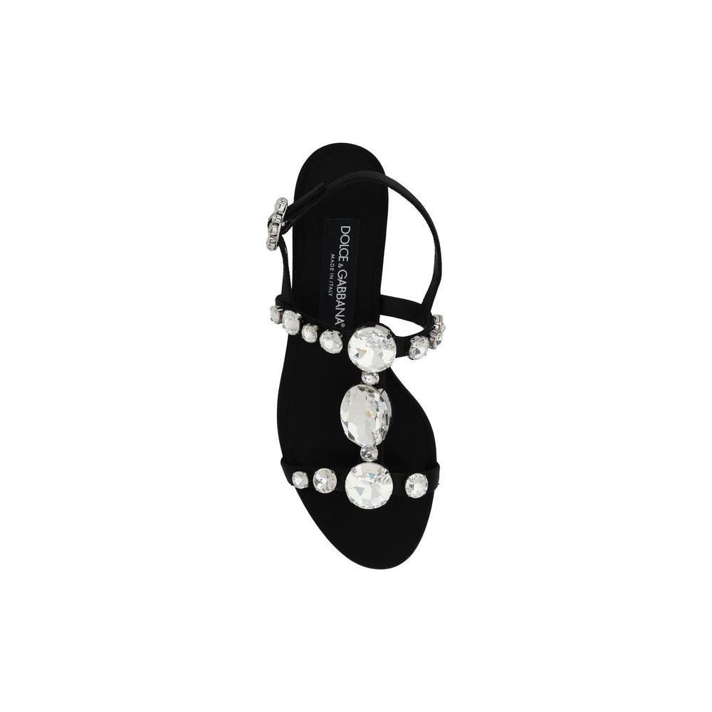 Dolce & Gabbana Jeweled Sandals Dolce & Gabbana Light Gray