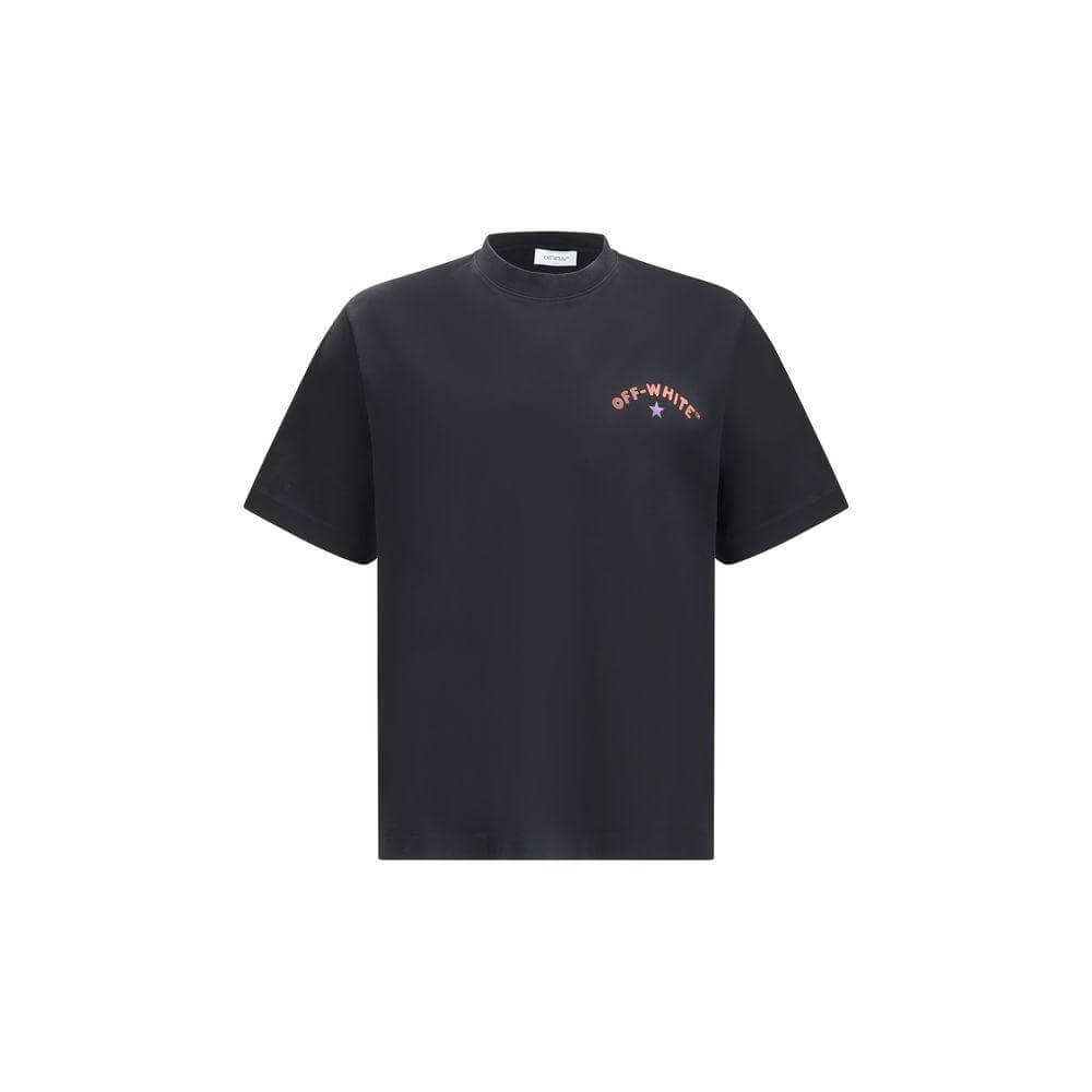 Off-White Star Arrow Skate T-Shirt featuring ribbed crew neck and iconic monogram, minimalist design for style and comfort.