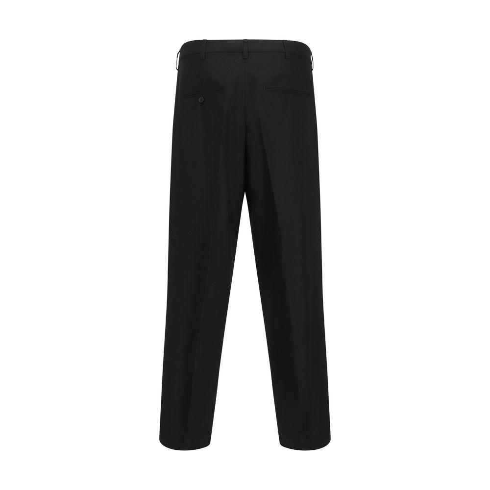 Marni Virgin Wool Pants with Monochrome Pattern, Back View