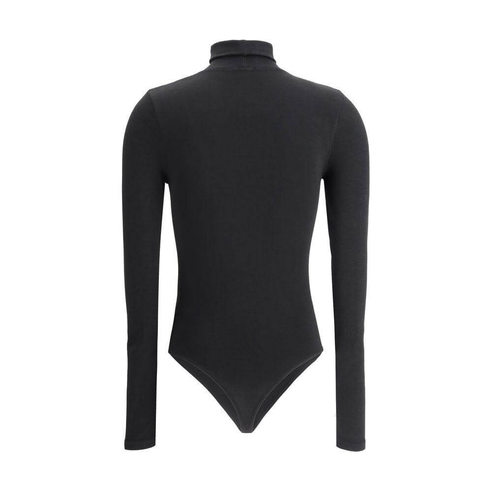 Wolford Colorado Bodysuit, black, long-sleeved, high neck, slim fit.