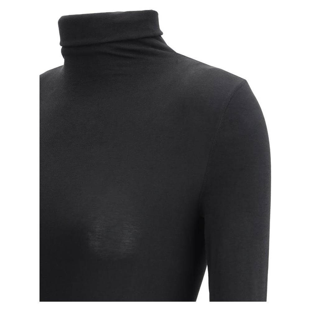Wolford Colorado Bodysuit, black slim fit, long sleeve, high neck, monochrome design.