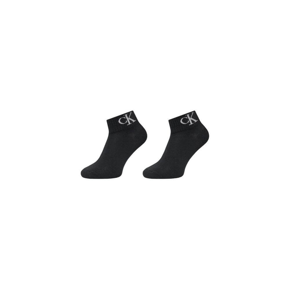 Calvin Klein black cotton tights & sock for women, fall/winter collection, made of cotton blend with CK logo.