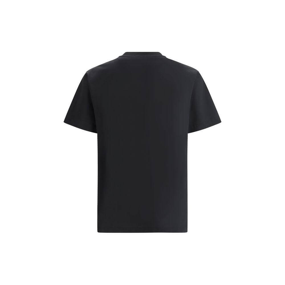 Back view of Moschino T-Shirt with ribbed crew neck, featuring a clean monochrome design and comfortable fit.