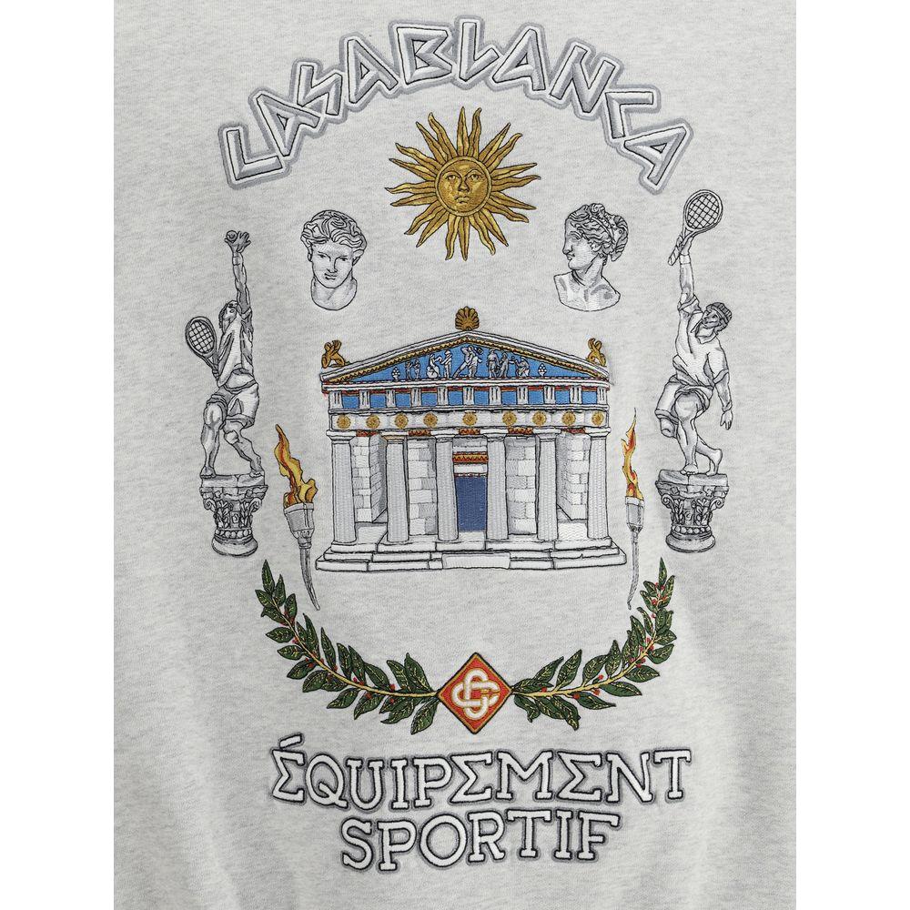 Casablanca sweatshirt featuring embroidered classical motifs with sun, temple, and Équipement Sportif text.