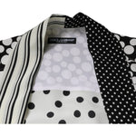 Dolce & Gabbana Black White Polka Dots Silk Men Casual Shirt TSH87343-43