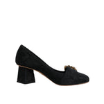 Dolce & Gabbana Black Brocade Crystals Heels Pumps Shoes