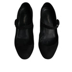 Dolce & Gabbana Black Suede Leather KEIRA Heels Pumps Shoes