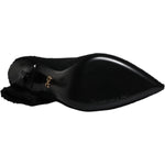 Dolce & Gabbana Black Stiletto Heels Mid Calf Boots Shoes