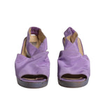 Dolce & Gabbana Purple Platform Slingback Heels Sandals Shoes