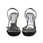 Dolce & Gabbana Black Chevron High Heels Sandals Shoes