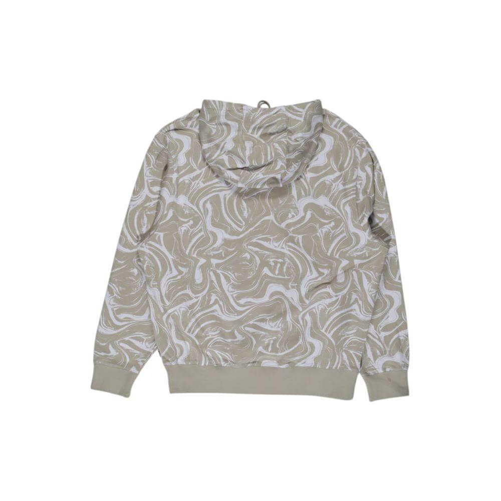 Hugo Boss Beige Cotton Sweater, Men's Fall/Winter Collection, 100% Cotton, Back View with Hood.
