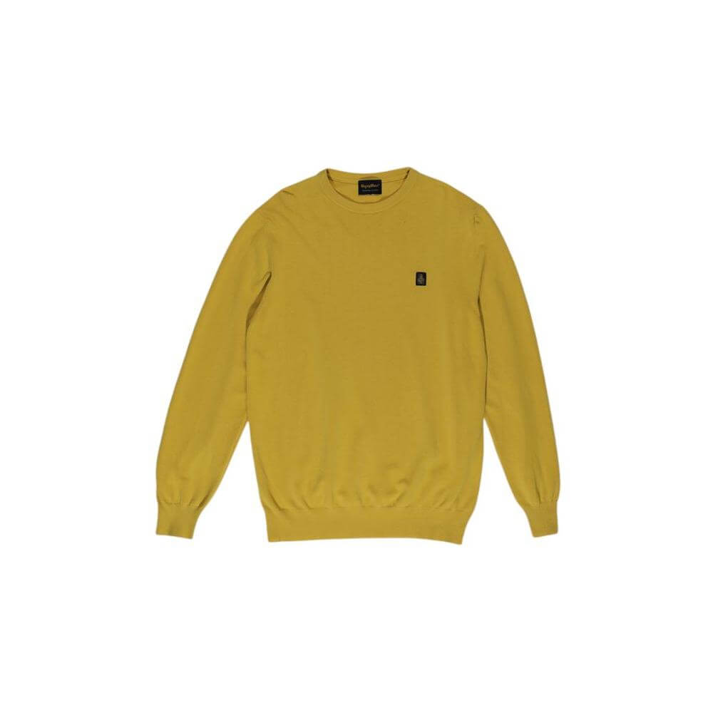 Refrigiwear yellow cotton men's sweatshirt, fall/winter collection, 100% cotton, ideal for casual wear.