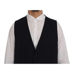 Dolce & Gabbana Blue STAFF Wool Stretch Vest SIG60367-1