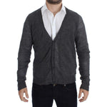 Costume National Gray Wool Button Cardigan Sweater SIG17808-3