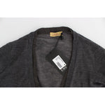 Costume National Gray Wool Button Cardigan Sweater SIG17808-3