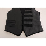 Dolce & Gabbana Gray Wool Patterned Slim Vest TSH2064-1