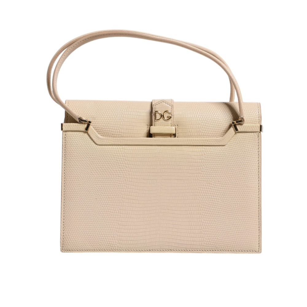 Dolce & Gabbana Beige Leather Ingrid Top Handle Shoulder Bag BAG1641