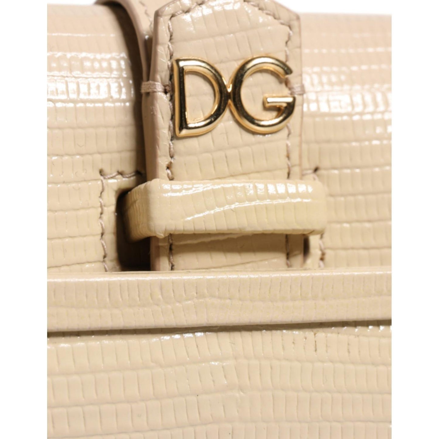 Dolce & Gabbana Beige Leather Ingrid Top Handle Shoulder Bag BAG1641