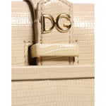 Dolce & Gabbana Beige Leather Ingrid Top Handle Shoulder Bag BAG1641