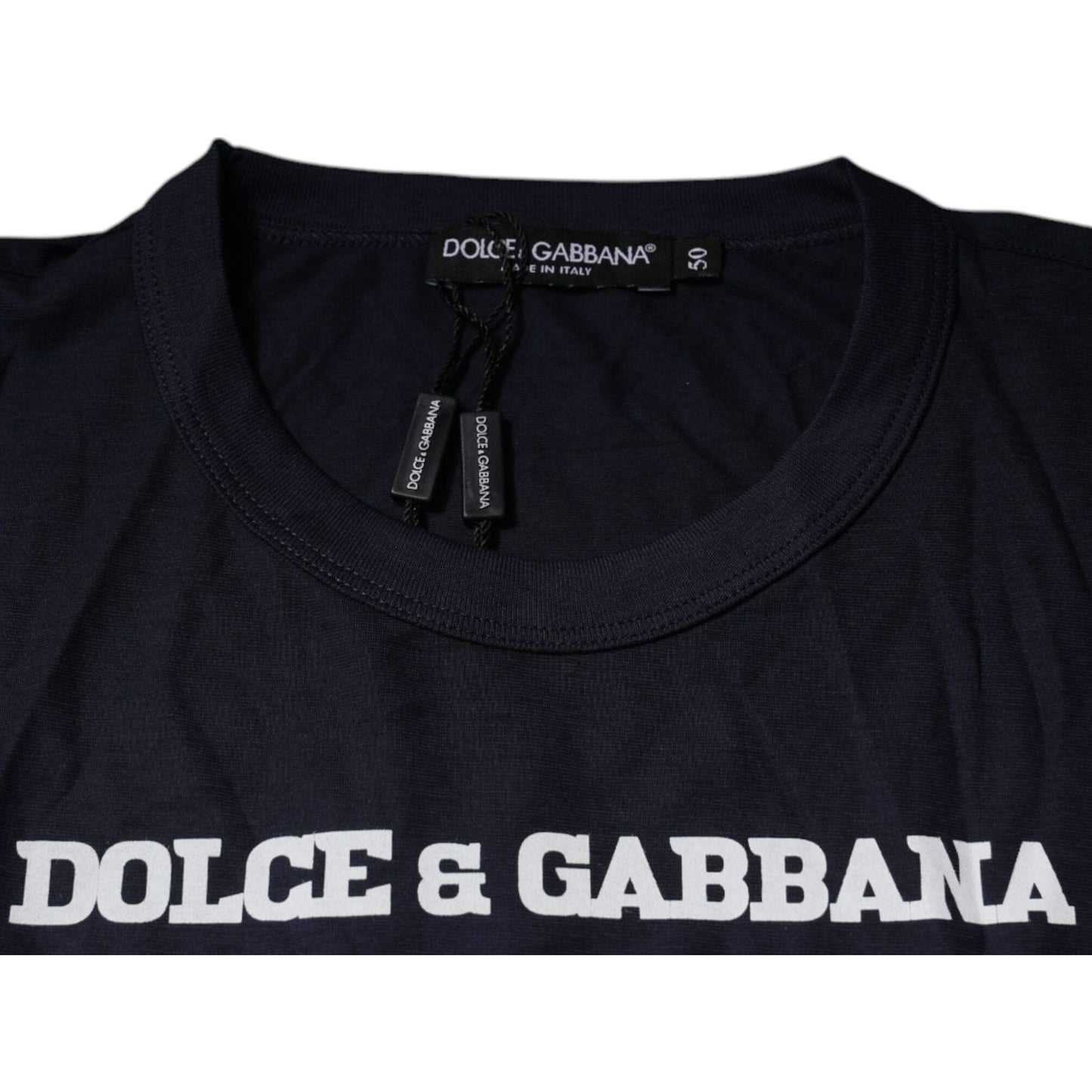 Dolce & Gabbana Blue D&G King Of Love Cotton Crew Neck T-shirt TSH87539-50