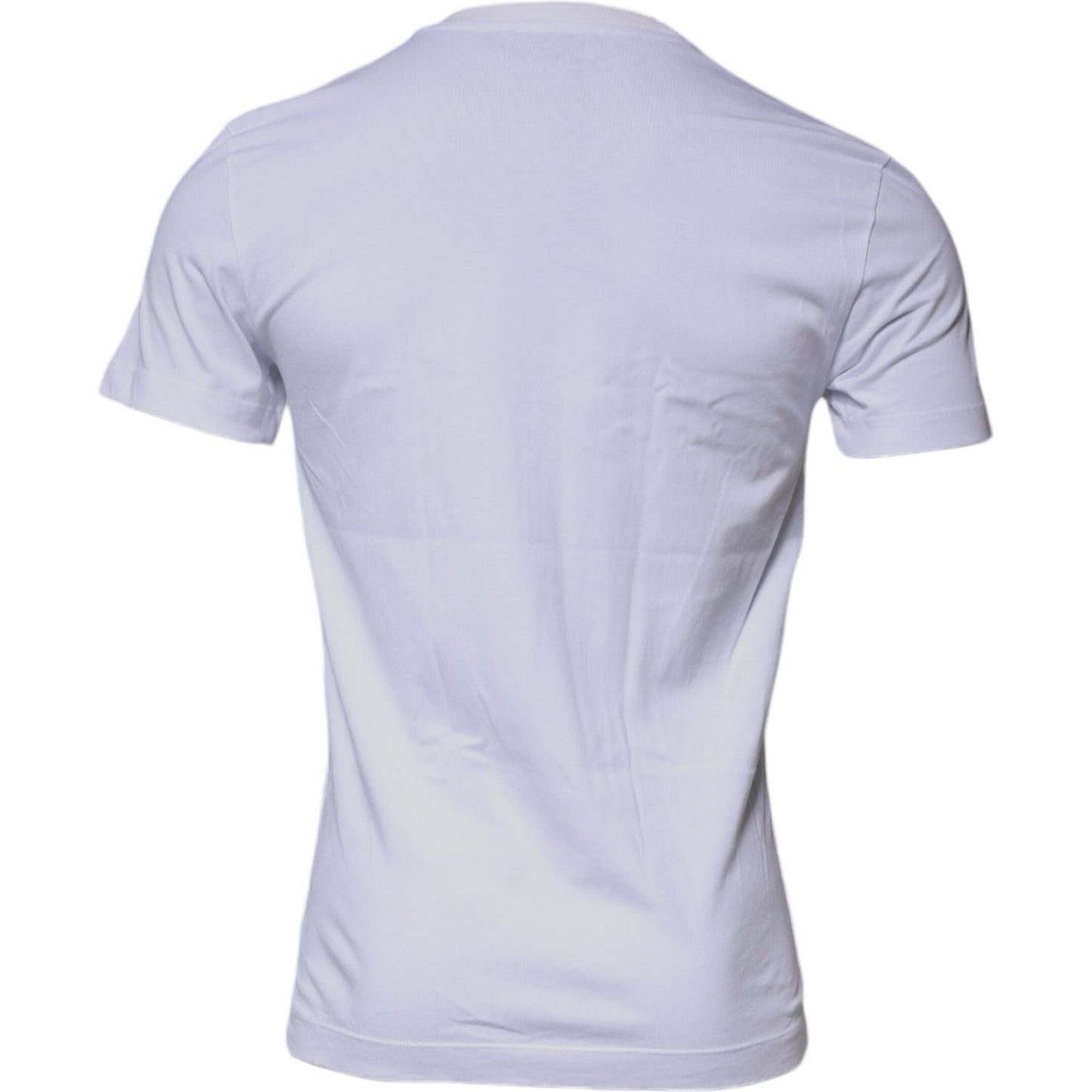 Dolce & Gabbana White DG Logo Cotton Crew Neck T-shirt