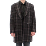 Dolce & Gabbana Gray Double Breasted Coat Jacket GJH10806-1