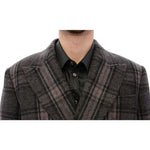 Dolce & Gabbana Gray Double Breasted Coat Jacket GJH10806-1
