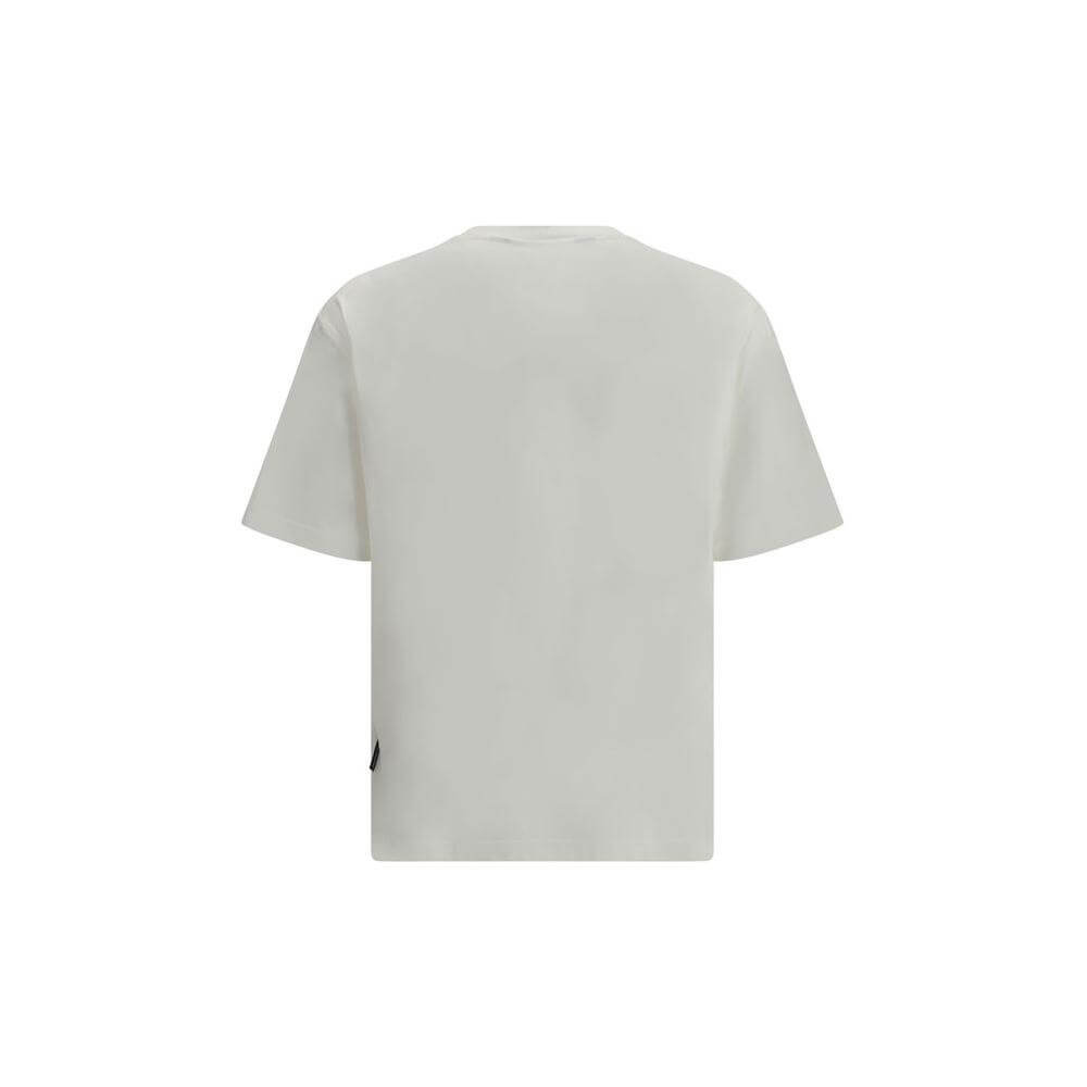 Back view of Palm Angels Burning Oasis T-Shirt showing plain white fabric and short sleeves.