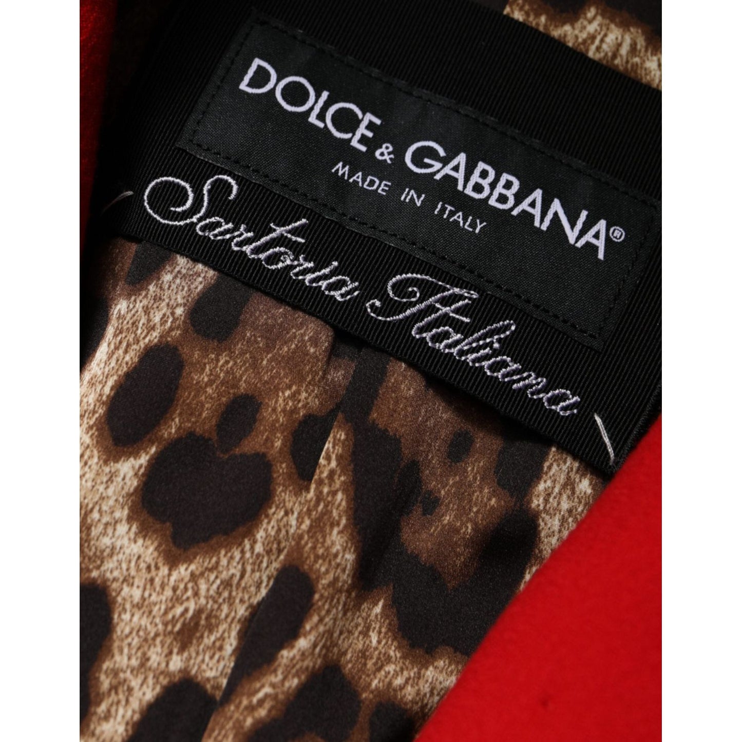 Dolce & Gabbana Red Jacquard Wool Women Trenchcoat Jacket JKT4196-48