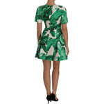 Dolce & Gabbana A-Line Banana Leaf Pineapple Crystal Dress DR1429-2