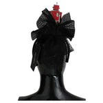 Dolce & Gabbana Red Black Robot Clear Crystal Headband Tiara Diadem SMY2189