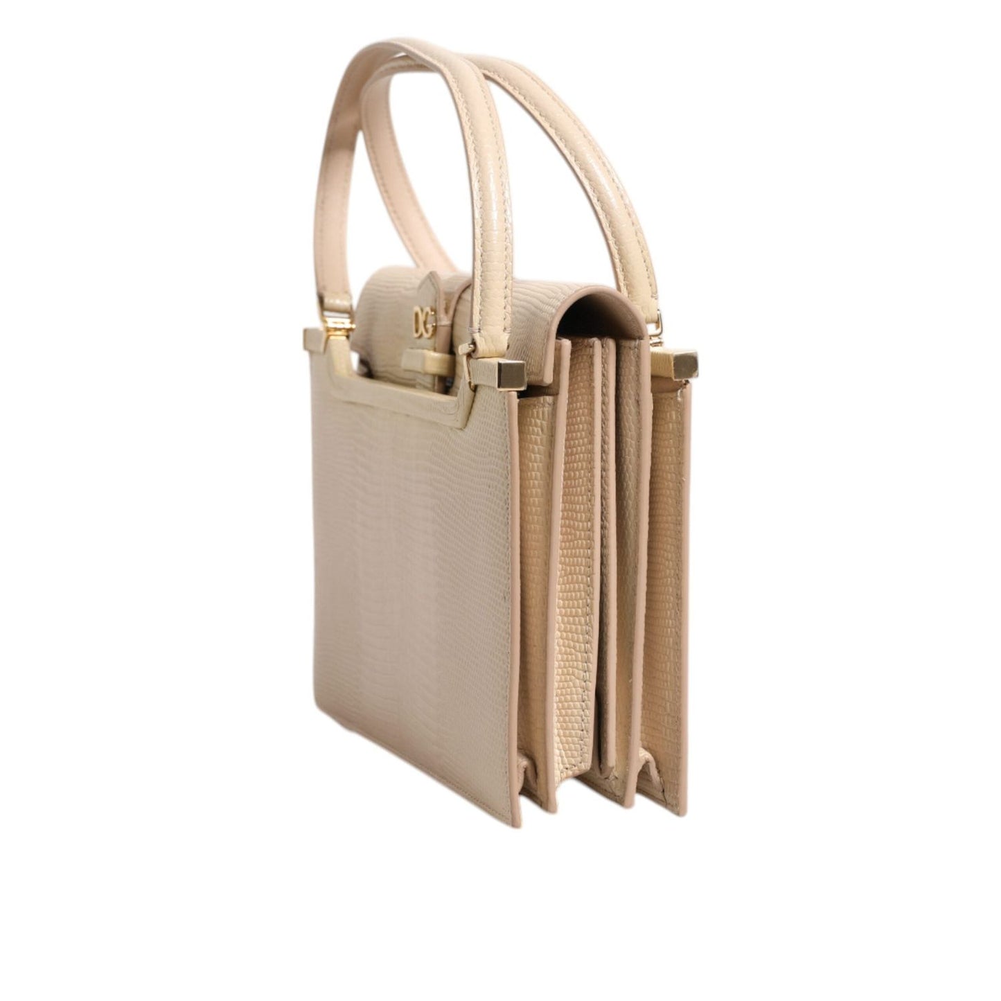 Dolce & Gabbana Beige Leather Ingrid Top Handle Shoulder Bag BAG4031