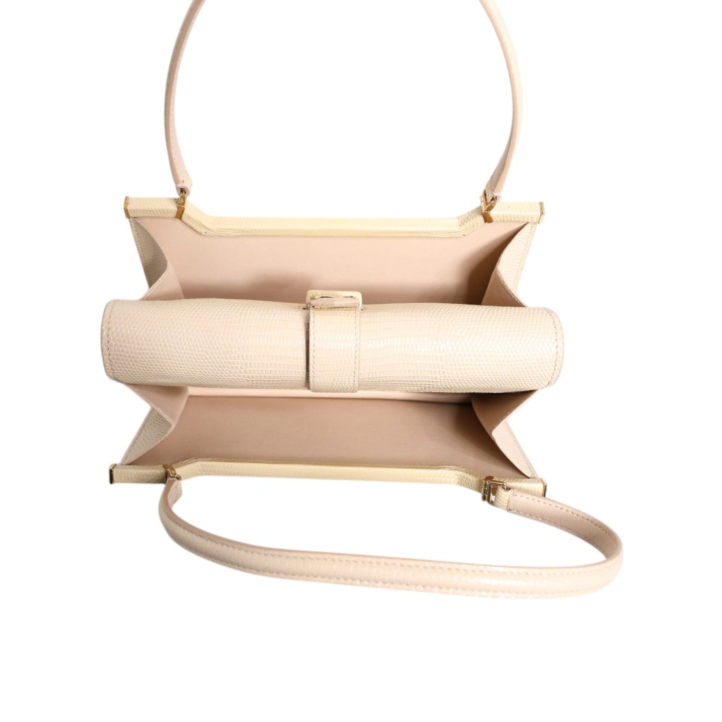 Dolce & Gabbana Beige Leather Ingrid Top Handle Shoulder Bag BAG4031