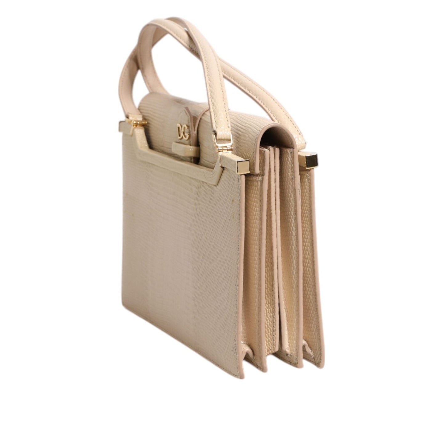 Dolce & Gabbana Beige Leather Ingrid Top Handle Shoulder Bag BAG4040