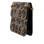 Dolce & Gabbana Beige DG Leopard Pattern Leather Crossbody Bag BAG4186