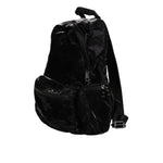 Dolce & Gabbana Black Nylon Logo Plaque Travel School Backpack Bag