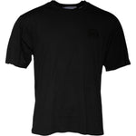 Dolce & Gabbana Black Cotton Crew Neck Short Sleeves T-shirt