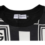 Dolce & Gabbana Black Logo Monogram Cotton Crew Neck T-shirt TSH87679-54