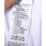 Dolce & Gabbana White Logo Print Cotton Crew Neck T-shirt TSH87694-54