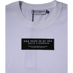 Dolce & Gabbana White Logo Print Cotton Crew Neck T-shirt TSH87719-44