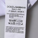 Dolce & Gabbana White Logo Print Cotton Crew Neck T-shirt TSH87719-44