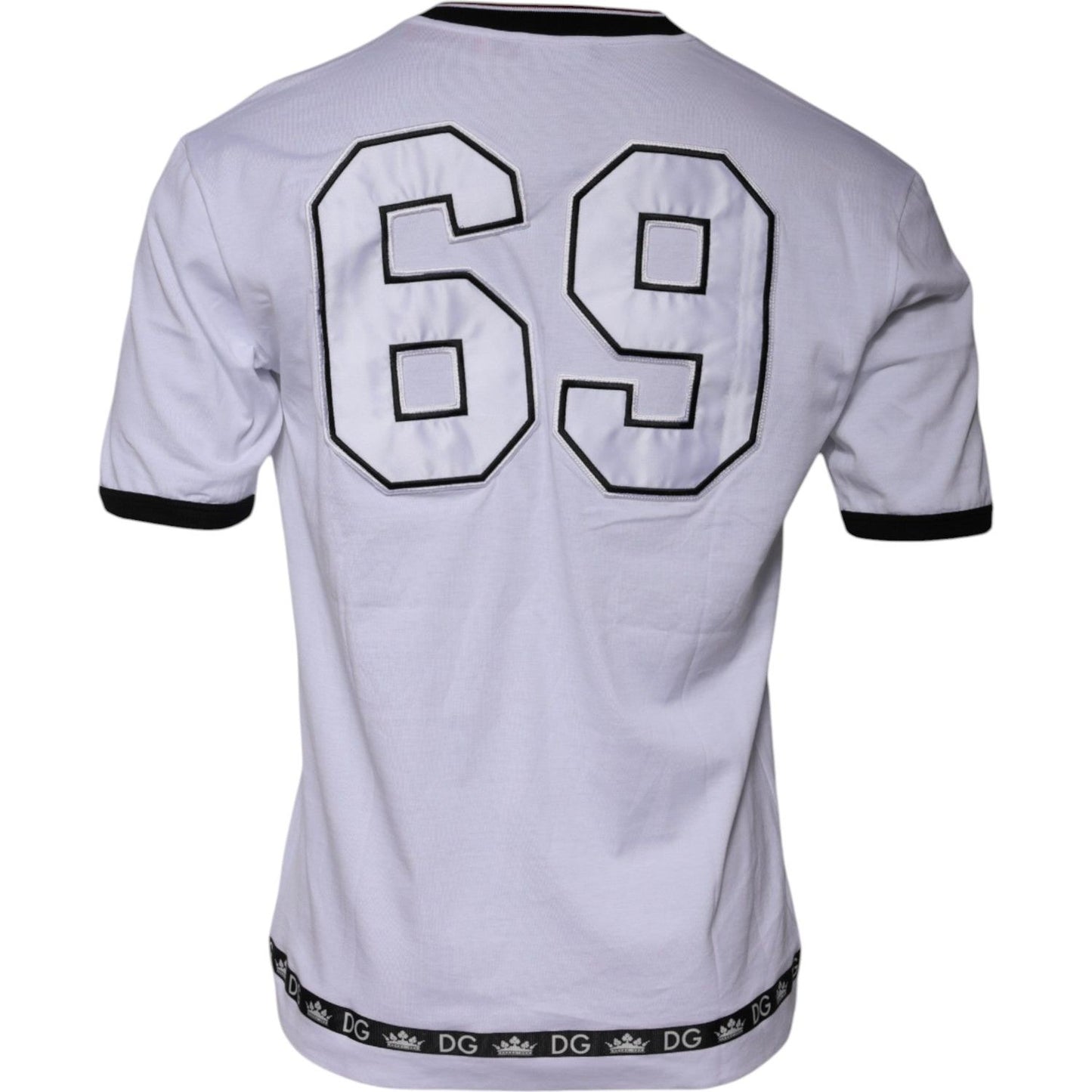 Dolce & Gabbana White Jersey Crew Neck Short Sleeves T-shirt TSH87773-48