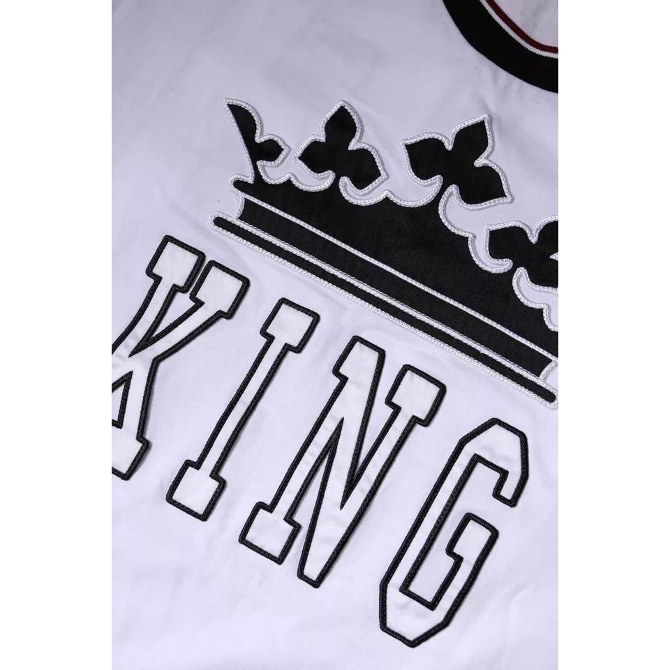 Dolce & Gabbana White Jersey Crew Neck Short Sleeves T-shirt TSH87773-48