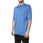 Dolce & Gabbana Blue Collared Short Sleeves Polo T-shirt TSH87784-58