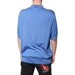 Dolce & Gabbana Blue Collared Short Sleeves Polo T-shirt TSH87784-58